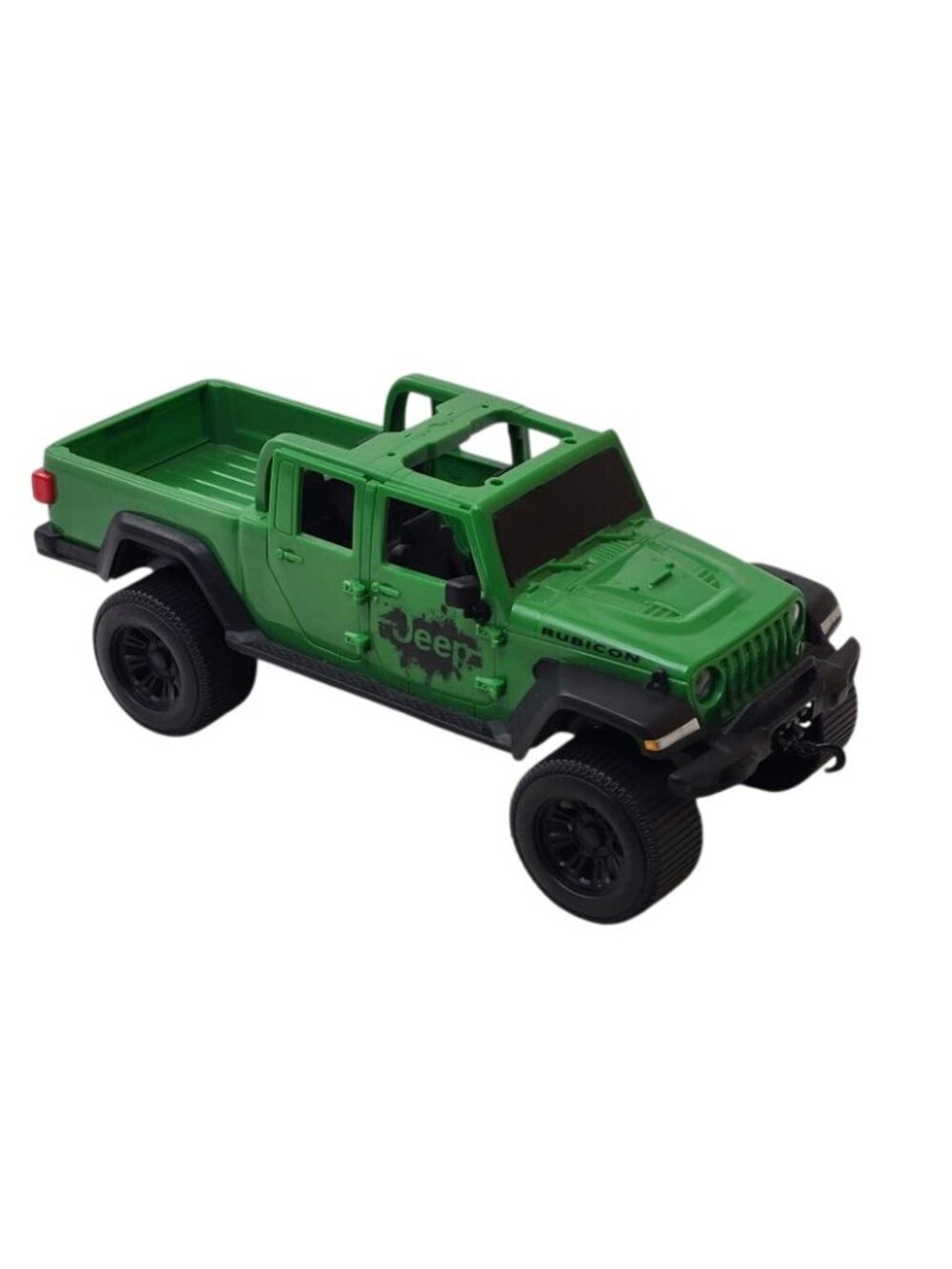 Licensed Jeep Gladiator Rubicon Toy Truck 12" Green Pickup Winch Missing Door
